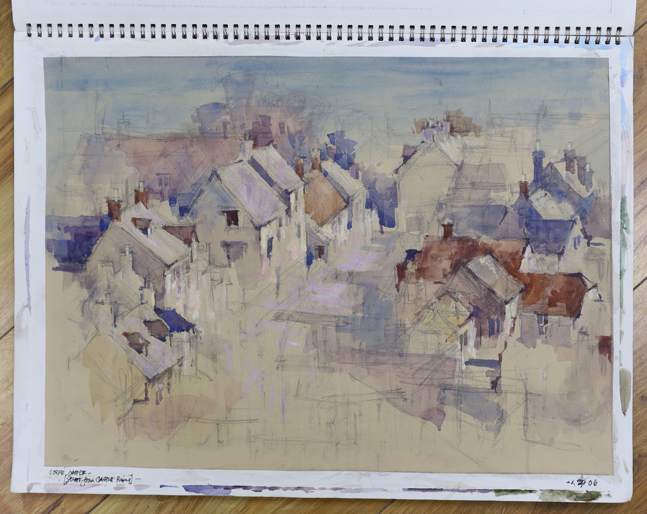 Michael Cadman (1920-2012), a folio of assorted watercolours, mostly France, many signed and dated, largest 42 x 60cm